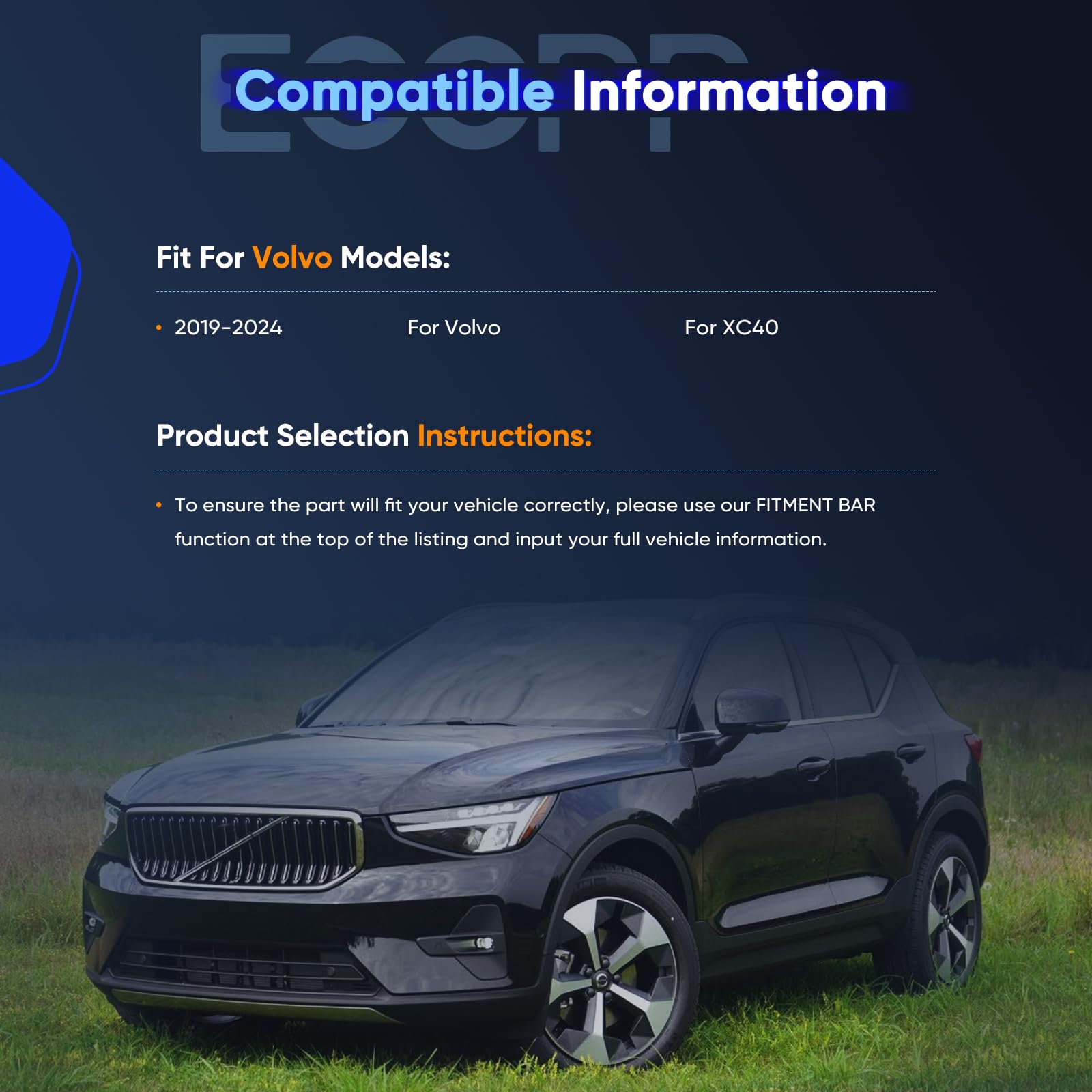 Amazon.com: ECCPP Cargo Cover for Volvo for XC40 Recharge 2021